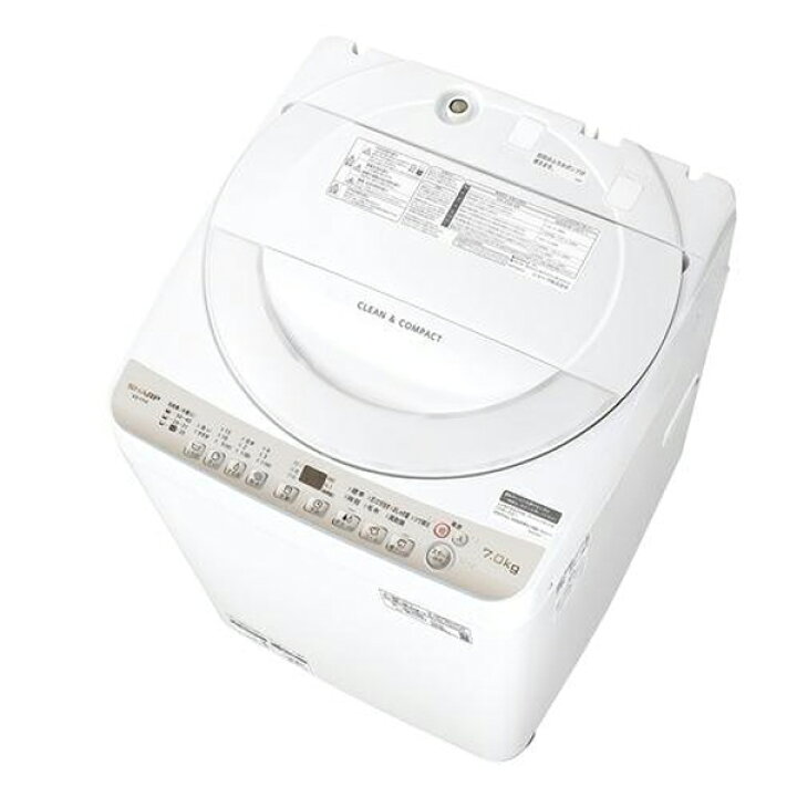 楽天市場】シャープ SHARP ES-T716-C(ベージュ系) 全自動洗濯機 穴なし 