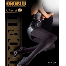 OROBLU CHANTAL 120デニール マイクロファイバータイツ 黒 ブラウン