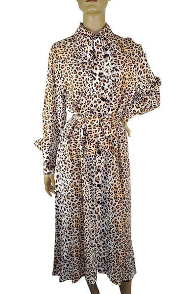 楽天市場 春夏 イタリア インポート ブランド ワンピース Imperial アニマル柄マキシ丈シャツワンピース ピンク系 送料無料 あす楽対応 コンビニ受取対応商品 Moda Italia 楽天市場店