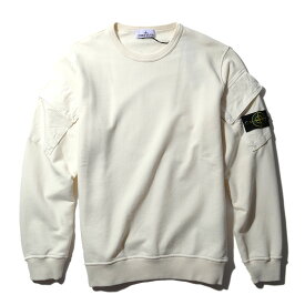 ストーンアイランド STONE ISLAND スウェットシャツ 6100008 V0093 アイボリー BRUSHED ORGANIC COTTON FLEECE メンズ ブランド 2025AW 2025年秋冬[030420]