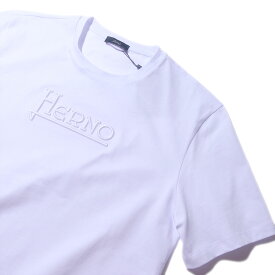 2024SS ヘルノ コンパクトジャージーTシャツ JG000211U 52000 ホワイト HERNO メンズ ブランド ギフト 2024年春夏