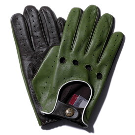 デンツ DENTS タッチスクリーンレザードライビング グローブ 5-0010 Grand Prix GREEN/BROWN/WHITE メンズ 手袋 メンズ【手ぶくろ 男性用 】ブランド ギフト