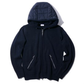 モンクレール イタリア製ウールニットジップアップパーカー 9B00016 778ネイビー MONCLER メンズ ニットカーディガン[0304]