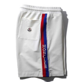 2023SS モンクレール スウェットショーツ 8H00032 031ホワイト MONCLER メンズ ハーフパンツ 短パン ブランド ギフト 2023年春夏[0304]