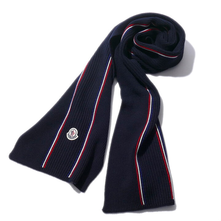 楽天市場】モンクレール ニットマフラー 3C00007 742ネイビー MONCLER 