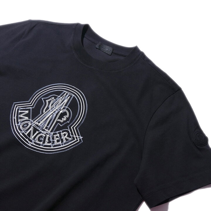 楽天市場】モンクレール Tシャツ 8C00028 999ブラック MONCLER メンズ 