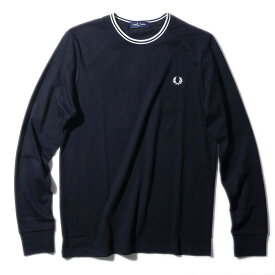 2024SS フレッドペリー ロングスリーブTシャツ M9602 102ブラック FRED PERRY メンズ 長袖 ロンT 2024年春夏