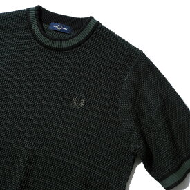 フレッドペリー テクスチャードニットTシャツ K6538 FRED PERRY 半袖 メンズ 2025年春夏[030420]
