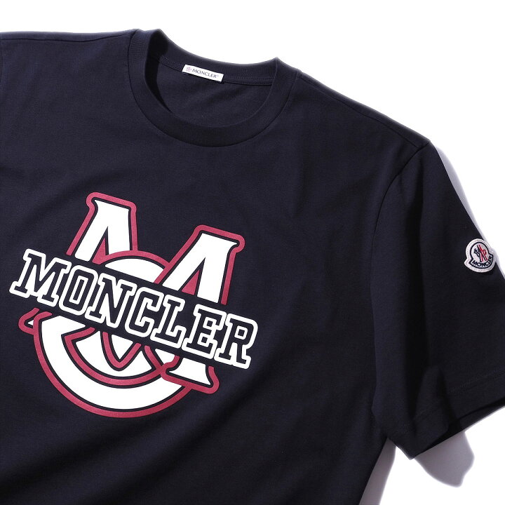 楽天市場】モンクレール Tシャツ MONCLER 8C00006 778ネイビー メンズ 