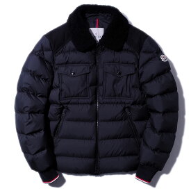 【30%OFF】モンクレール MONCLER シアリング&スエード 本革 ライトダウンジャケット JAFFERAU 999ブラック メンズ ブランド 高級 2025SS 2025年春夏新作 [030430]
