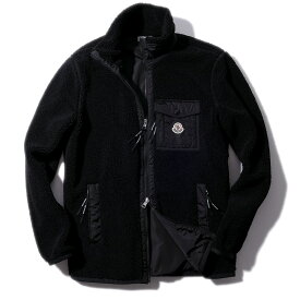【10%OFF】モンクレール ジップアップ カーディガン 8G00043 テディ フリース ZIP UP CARDIGAN ブラック MONCLER メンズ 2025AW 2025年秋冬[030410]
