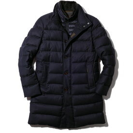 ムーレー ダウン ジャケット ALFIERI-FUR-L ネイビー イタリア製 MOORER メンズ ブランド 高級 大きいサイズ[120430]