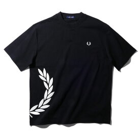 フレッドペリー テクスチャードローレルリースTシャツ M2440 102ブラック FRED PERRY メンズ 半袖 2026年春夏 2026SS