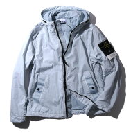 ストーンアイランド STONE ISLAND フーデッドジャケット 4100001 V0041スカイブルー CRINKLE REPS R-NY …