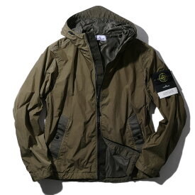 ストーンアイランド STONE ISLAND フーデッドジャケット 4100001 V005G ミリタリーグリーン CRINKLE REPS R-NY ブルゾン メンズ ブランド 2026SS 2026年春夏