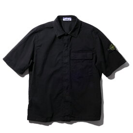 ストーンアイランド ショートスリーブシャツ 1100025 V0029ブラック STONE ISLAND シャツジャケット 半袖 メンズ ブランド 2026SS 2026年春夏