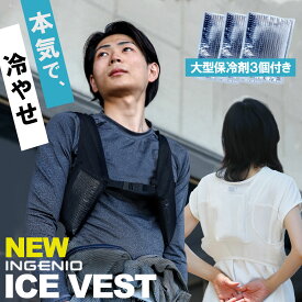 【楽天1位】アイスベスト 男女兼用 2025年モデル 冷却ベスト 保冷剤3個セット 熱中症対策グッズ メンズ レディース 大きいサイズ 冷感ベスト 熱中症対策キット クールベスト長時間 冷やす 暑さ対策 厨房 清掃 介護