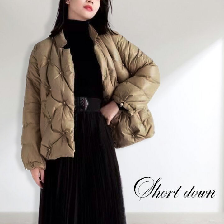 楽天市場 ダウンコート レディース ショート ダウンジャケット ダウン レディース コート アウター ライトダウン パール シンプル きれいめ 軽量 大きいサイズ No 9 6369 ｌａ ｍｏｄｅ