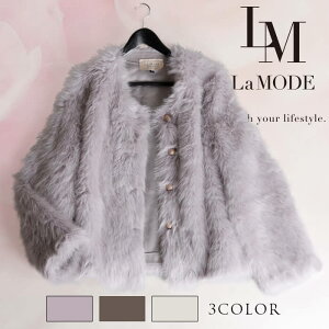 【特別クーポン配布中!】 エコファー コート アウター レディース ファーコート フェイクファー ブルゾン ジャケット もこもこ ふわふわ オーバーサイズ 暖かい 防寒 おしゃれ 羽織 軽い 20