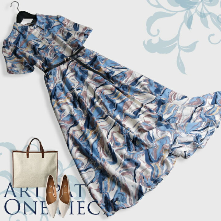 楽天市場】【特別クーポン配布中！】 ワンピース レディース アート柄  