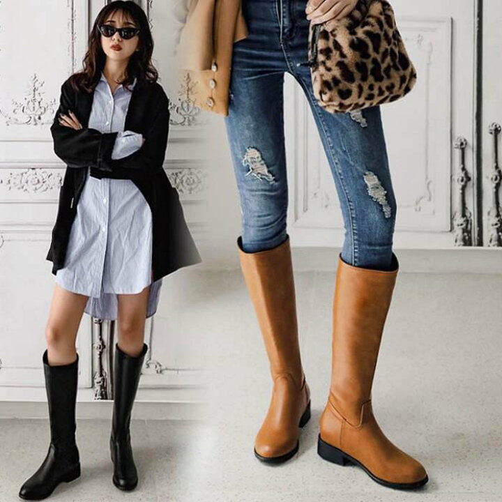 楽天市場】ブーツ ロングブーツ レザー 20.5cm 21cm 21.5cm 22cm 22.5 