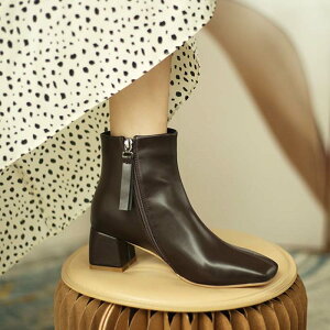 ブーツ ショートブーツ スエード レザー 20cm 20.5cm 21cm 21.5cm 22cm 22.5cm 23cm 23.5cm 24cm 24.5cm 25cm 25.5cm 26cm 26.5cm チャンキーヒール ブーティー 小さいサイズ 大きいサイズ