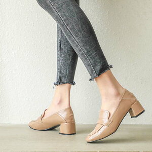 【 即納 有 】パンプス チャンキーヒール 太ヒール 肌色 白 黒 走れる 厚底 20cm 20.5cm 21cm 21.5cm 22cm 22.5cm 23cm 23.5cm 24cm 24.5cm 25cm 25.5cm 26cm 26.5cm 小さいサイズ 大きいサイズ ビジネス ローファー