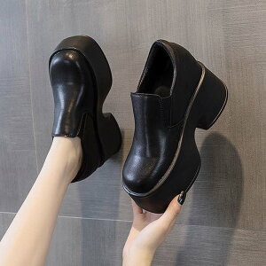 パンプス 厚底 厚底パンプス ローファー 21cm 21.5cm 22cm 22.5cm 23cm 23.5cm 24cm 24.5cm 小さいサイズ 大きいサイズ レディース サイドゴア 黒 白
