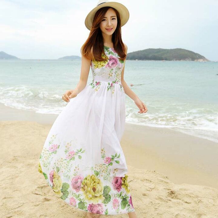 楽天市場 ワンピース 花柄 シフォン マキシワンピース 花柄ワンピース 花柄ワンピ 花柄ワンピース白 シフォンワンピース白 マキシワンピース白 シフォンワンピースホワイト ワンピ白 ワンピース白 ワンピースホワイト ワンピ Mode Shelter