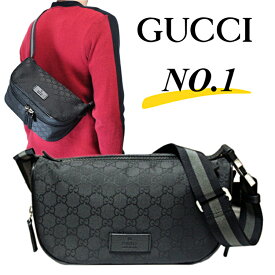 ＼楽天ランキング1位／GUCCI グッチ バッグ メンズ ボディバッグ ウエストバッグ ショルダーバッグ ベルトバッグ レディース 男女兼用 グッチバッグ アウトレット 新品正規品 GGナイロン 黒 ブラック ぐっち ばっぐ バック 449182