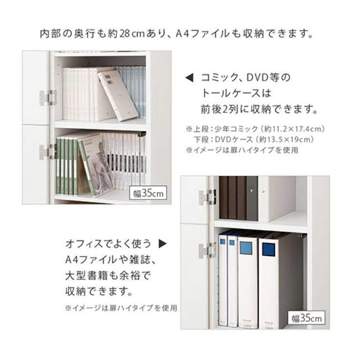 楽天市場】隙間ラック 本棚 収納棚 扉付き スリム 日本製 木製 すきま 