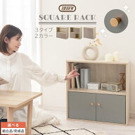 【期間限定！8%OFF 9/11 9:59迄】 扉付きカラーボックス 2段 二段 木製 キューブボックス Toffy トフィー…