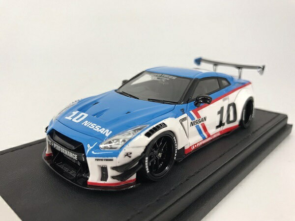 イグニッションモデル製 　1/43  リバティーウォーク 日産 GT-R R35 タイプ 2 　ホワイト/ブルー  イグニッションモデル製　IG2555