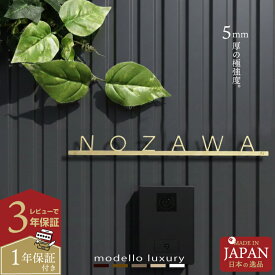 ＼ポイント10倍！／【ご注文後の図案確認あり！】表札 ステンレス【ミラノカラーズ】5mm厚 シンプルデザイン ローマ字 アルファベット おしゃれ
