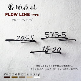 【ご注文後の図案確認あり！お名前表札との同時購入で1,100円引き】新商品！【番地表札フローラインタイプ】【スピード配送】表札 ステンレス おしゃれ 抜き文字 アイアン調 戸建て 数字 国内生産 日本製