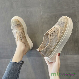 厚底 スリッポン スニーカー レディース レースアップシューズ カジュアル 軽量 歩きやすい メッシュ 蒸れない 厚底スニーカー レディース スリッポン