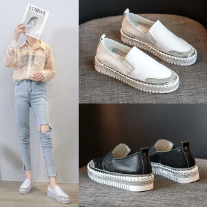 スニーカー スリッポン レディース 厚底 美脚 スパンコール キラキラ ローカット ローヒール 柔らかい カジュアル おしゃれ カジュアルシューズ 黒 白 軽量