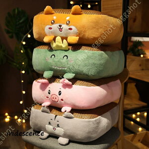 クッション アニマルクッション 両面使用 インテリア 読書 椅子 かわいい 動物模様クッション 座布団 座椅子 ふわふわ お尻が痛くならない 通気性