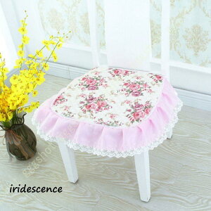 椅子 クッション シートクッション 花柄刺繍 座布団 チェア用 ひも付き 食卓椅子用クッション ダイニング 北欧 2枚/4枚セット 低反発