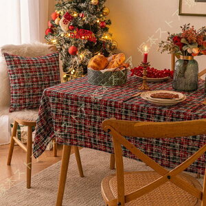 テーブルカバー テーブルクロス 北欧 おしゃれ クリスマス チェック柄 円形テーブル グリーン 耐久 汚れ防止 大判 食卓カバー テーブルマット 正方形 長方形