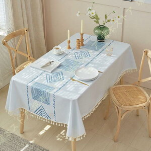 撥水加工 テーブルクロス 長方形 テーブル フリンジ テーブルクロス シンプル 北欧 おしゃれ 耐久性 店舗用 家庭用 贈り物 食卓カバー 防塵 耐熱 擦り傷防止