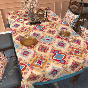 テーブルクロス 民族 撥水加工 汚れ防止 テーブルカバー リネン 長方形 お手入れ簡単 テーブルマット インテリア 多用途 綿麻生地 布 民族風 田園風 撮影背景