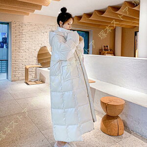 ダウンジャケット ロング ダウンコート 膝下コート ロングダウンコート レディース フード 耳付き アウター 韓国ファッション 秋冬用 防寒 ダウンコート