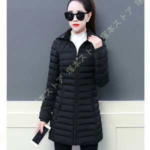 中綿コート 可愛い 軽量 フード付き ダウンコート レディース 大きいサイズ ロング丈 コート ダウンジャケット 冬服 防寒着 あったか 女性用 アウター 厚手