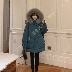 軽量 ロング ダウンコート ダウン アウター 外套 上着 膝下 高級 ファッション Aライン 着痩せ レディース ロングコート 冬 フード付き 無地 ゆったり 厚手