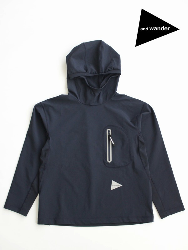 and wander｜Women´s hybrid warm pocket hoodie #navy [5743284074]のサムネイル
