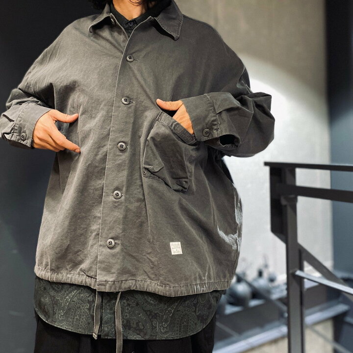 楽天市場】MAGIC STICK | BOXY DYED SHIRT #FADED GREY [23AW-MS8-009 