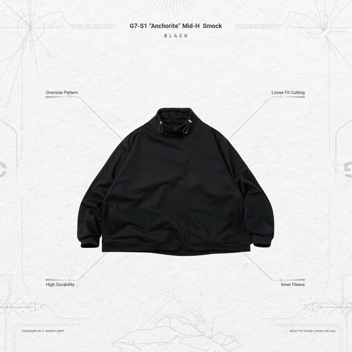 楽天市場】GOOPiMADE | G7-S1 「Anchorite」 Mid-H Smock #BLACK 