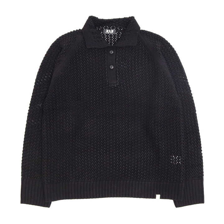楽天市場】FAF(Fake As Flowers)｜Openwork Knit Polo Shirts #BLACK 