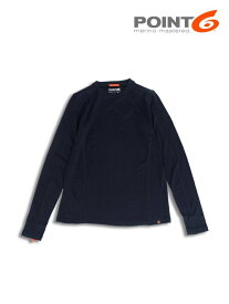 POINT6 ポイント6 ｜Men's baselayer LS midcrew neck top #Black [P68001] ベースレイヤー ロングスリーブ ミッドクルー ネックトップ（メンズ）